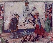 James Ensor Skeletons Fighting for the Body of a Hanged Man oil